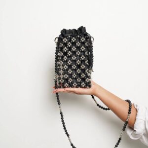 کیف دست دوز مرواریدی موبایلی