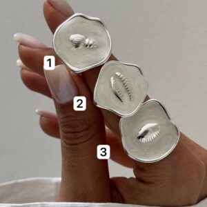 انگشتر ساحلی نقره ای
