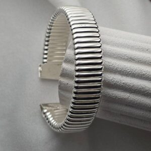 بنگل آبکاری نقره شیاردار
