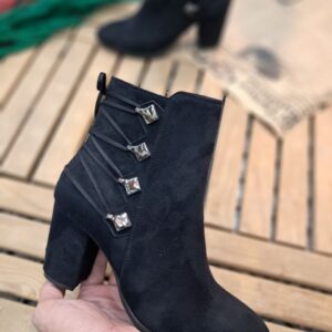 نیم بوت پاشنه دار ۷ سانت بغل زیپ