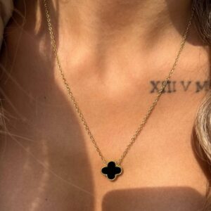 گردنبند ونکلیف تک گل وارداتی