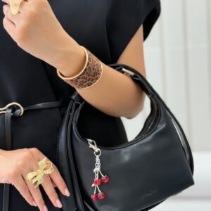 کیف زنانه چرم آویزدار گیلاس بیژه