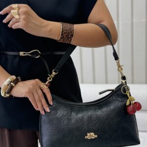 کیف زنانه چرم اورا بزرگ بهمراه چارم بگ گیلاس